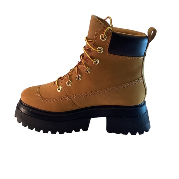Timberland Boots Wheat Sky Platform Chunky Boots Lace Up Women's 8.5 - Picture 10 of 14
